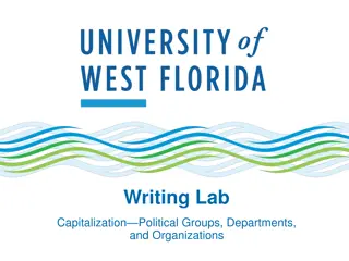 Proper Capitalization for Political Groups, Departments, and Organizations