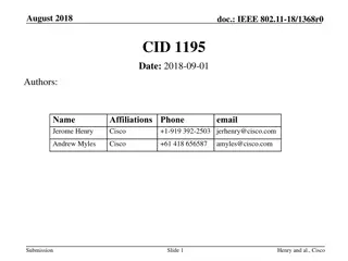 IEEE 802.11-18/1368r0 Submission on TXOP Borrowing in Wireless Networks