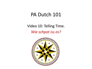 Learning Pennsylvania Dutch: Telling Time in PD