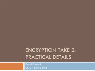 Practical Details of Encryption: RSA, Public Key Encryption, and Security