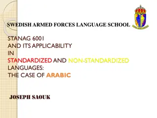 Arabic Language Varieties & STANAG 6001: Applicability in Military Settings