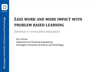 Innovative Problem-Based Learning Seminar in Education