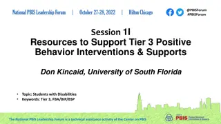 Supporting Positive Behavior Interventions & Supports in Tier 3