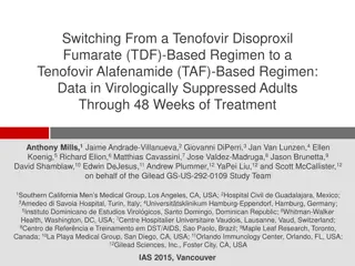 Switching to Tenofovir Alafenamide (TAF) Regimen in Virologically Suppressed Adults