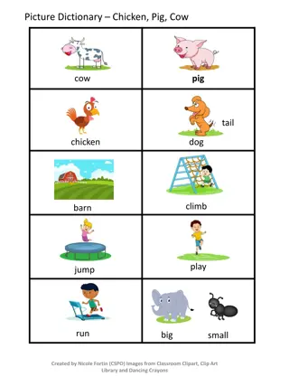 Farm Animals Picture Dictionary and Activities
