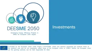 Energy Efficiency Investments in European SMEs - Bridging the Gap between Projects and Finance