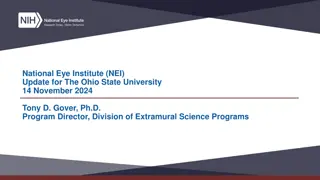NEI Update for The Ohio State University: Vision Research and Translational Opportunities