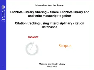 Collaborative Manuscript Writing and Citation Tracking with EndNote Library Sharing