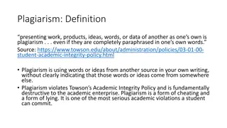 Understanding and Avoiding Plagiarism in Academic Writing