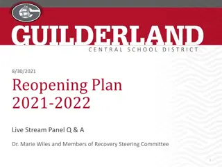 Central School District Reopening Plan 2021-2022: Health & Safety Guidelines