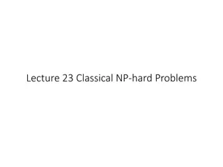 Classical NP-hard Problems Overview