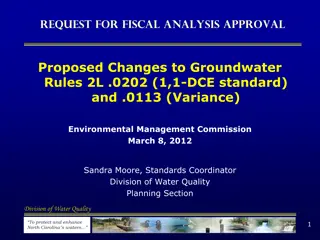 Proposed Fiscal Analysis for Groundwater Rules Revision