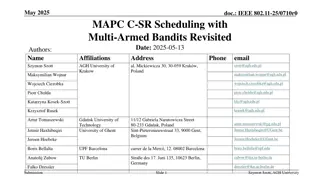 IEEE 802.11-25/0710r0 MAPC: Co-SR Scheduling with Multi-Armed Bandits Revisited