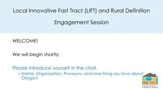 Innovative Local LIFT Program Discussion & Rural Engagement Session