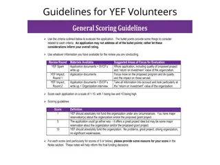 Guidelines for YEF Volunteers and Impact Evaluation Criteria