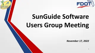 SunGuide Software Users Group Meeting Insights November 17, 2022