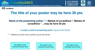 Optimizing OS Numbers for a Successful Poster Presentation