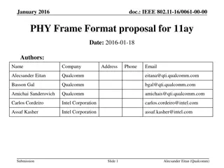IEEE 802.11ay PHY Frame Format Proposal for High-Speed Wireless Networks