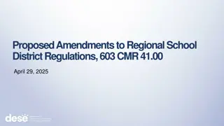 Proposed Changes to Regional School District Regulations April 29, 2025