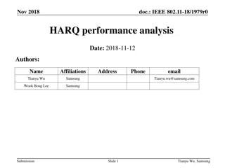IEEE 802.11-18/1979r0 HARQ Performance Analysis Nov 2018