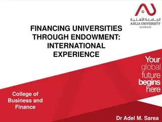 Financing Universities Through Endowment: International Experience at College of Business and Finance with Dr. Adel M. Sarea
