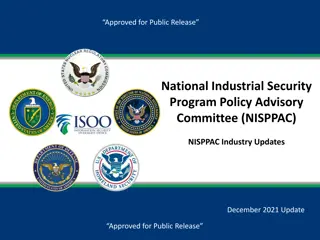 Industry Updates: National Industrial Security Program Policy Advisory Committee Insights