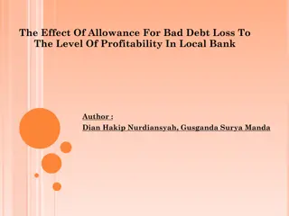 Impact of Allowance for Bad Debt Loss on Bank Profitability