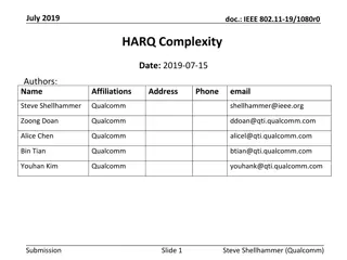 IEEE 802.11-19/1080r0 HARQ Complexity Overview