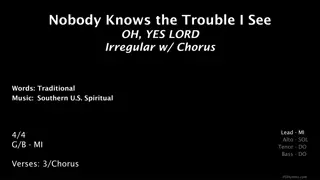 Trouble I See Southern U.S. Spiritual