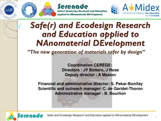 Safer Nanomaterial Development Through Safe(r) and Ecodesign Research