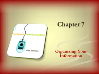 Effective Strategies for Organizing Technical Information