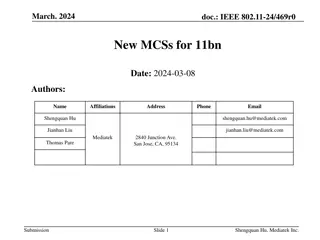 New MCSs for Enhanced Wi-Fi Generation
