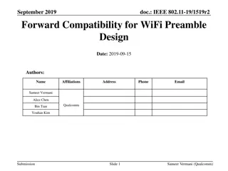Enhancing Forward Compatibility in WiFi Preamble Design