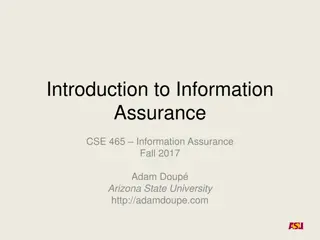 Information Assurance Programs at ASU - Cybersecurity Education