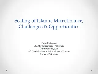Challenges and Opportunities in Scaling Islamic Microfinance