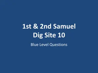 Dig Site: 1st & 2nd Samuel Blue Level Questions