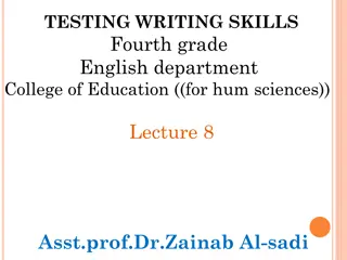 Enhancing Writing Skills for Fourth Grade Students in the College of Education