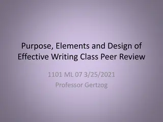 Effective Peer Review in Writing Classes: Benefits, Elements & Guidelines