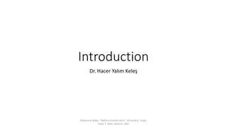 Introduction to Pattern Classification by Dr. Hacer Yalım Kele