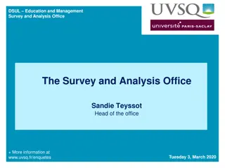 Survey and Analysis Office at DSUL - UVSQ Graduates' Future