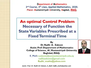 Optimal Control in Applied Mathematics at Mustansiriyah University