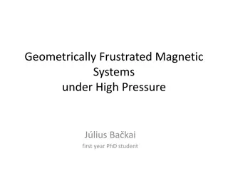 Exploring Geometric Frustration in Magnetic Systems under High Pressure