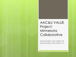 Minnesota Collaborative AAC&U VALUE Project Overview & Goals