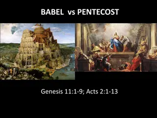 Radical Transformation: Babel vs Pentecost - A Divine Encounter
