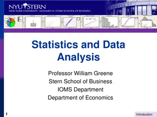 Professor William Greene - Statistics and Data Analysis at Stern School of Business