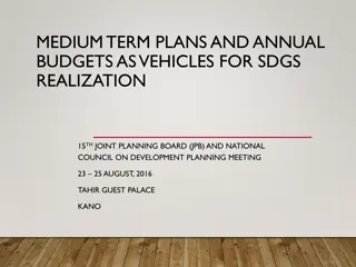 Planning & Budgeting for SDGs Realization in Kano State