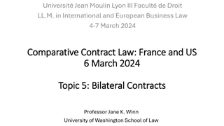 Comparative Contract Law: France vs. US - Unilateral vs. Bilateral Contracts Analysis
