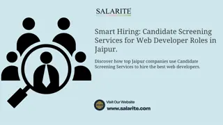 Smart Hiring Candidate Screening Services for Web Developer Roles in Jaipur