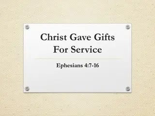 Understanding Christ's Gifts for Service and Ministry