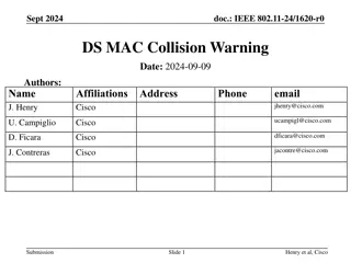 Proposal for IEEE 802.11-24 DS MAC Collision Warning Mechanism